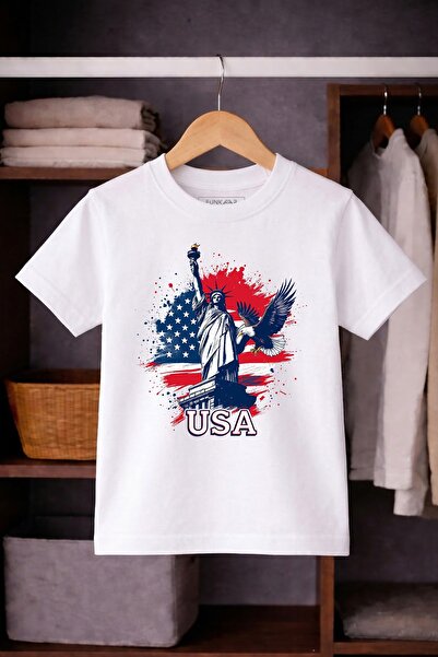Funkaar USA Flag Graphic T-shirt for Boys & Girls