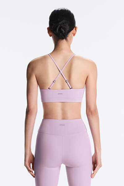 Oysho Light-support Comfortlux crossover-strap sports bra