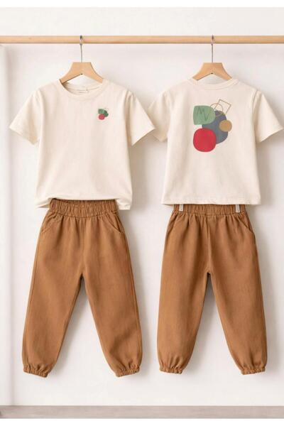Emilakids طقم بنطال تي شيرت موسمي للرجال