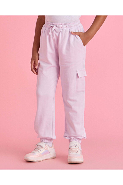 REDTAG Girls Lilac Cargo Active Tracks Pants