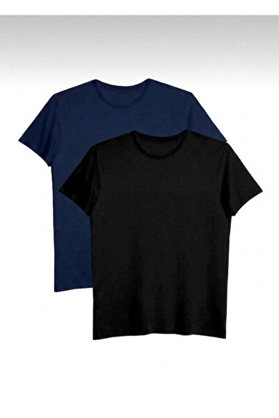 Bürke Σετ 2 ανδρικών/Unisex μπλουζών σε μαύρο-μπλε χρώμα, 100% βαμβάκι, με λα...