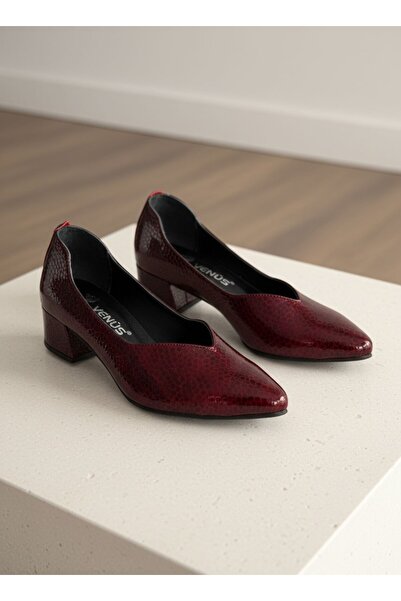 Venüs 25461068Y Genuine De Leather cm Thick Heel Stiletto Shoes for Women