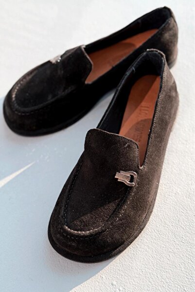 I Love Shoes Rasen Γνήσιο Suede Γυναικείο Loafer Μαύρο