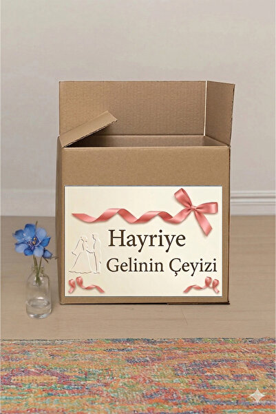 Sim Tasarım Isimli Özel Çeyiz Etiketi - 3 Farklı boyutta Toplam 46 adet Kendi...