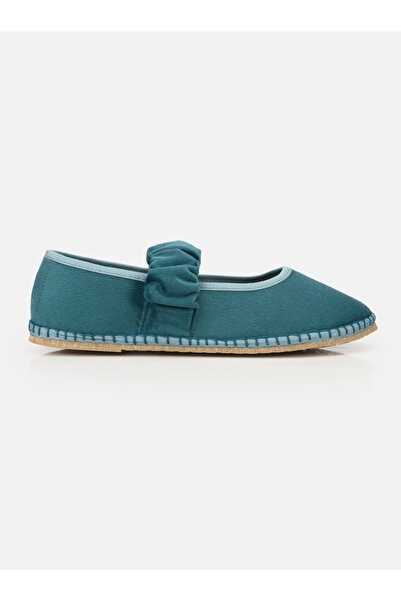 SU14 Chiara Petrol Blue Women's Flat Ballerina Shoes