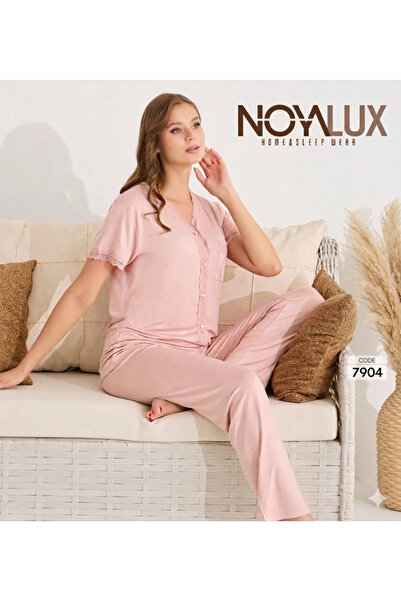 Freshness Noyalux 7904 Γυναικεία κοντομάνικη πιτζάμα με κουμπιά μπροστά