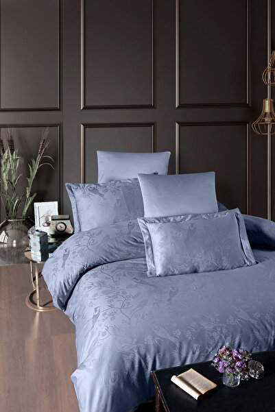 First Choice Διπλή παπλωματοθήκη - Μπλε - Απλό