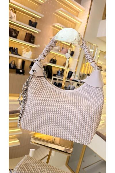 DUYGUSHOESBAG Curved Leather Women's Bag with Imported Accessories