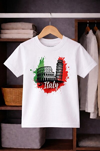 Funkaar Italy Flag Graphic T-shirt for Boys & Girls