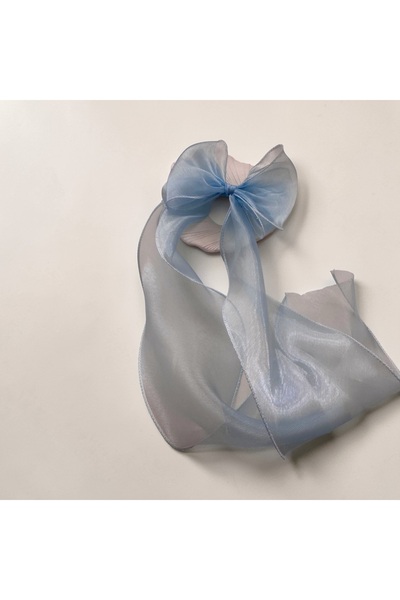 ALS Tasarım Dünyası Μπλε Χρώμα Διαφανές Μοντέλο Κλιπ Μαλλιών με Κλιπ και Τελε...