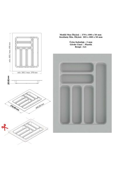 Yc Dekor Θήκη για κουτάλια στο συρτάρι, Οργανωτής, Είδη οργάνωσης 37 εκ. X 49...