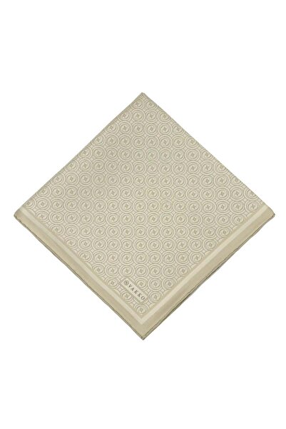 Vakko Twill Silk Scarf - New Monogram - Cream Yellow