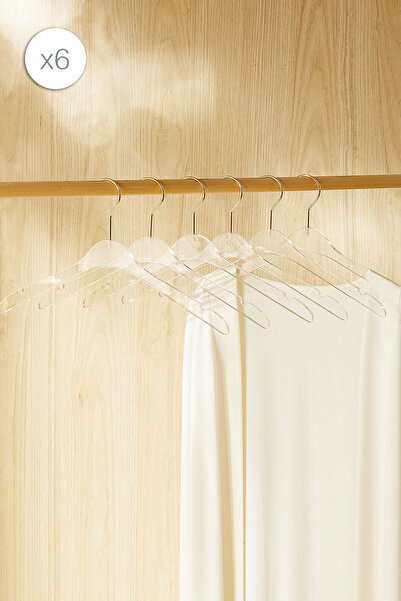 Ocean Home Textile 6 τεμάχια διαφανή ακρυλικά κρεμαστήρια, κρεμάστρες ρούχων,...