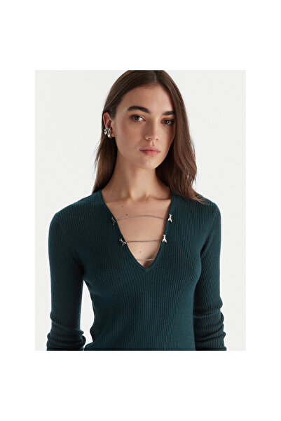 Patrizia Pepe pulover de damă verde 2K0331/K7S0-G619