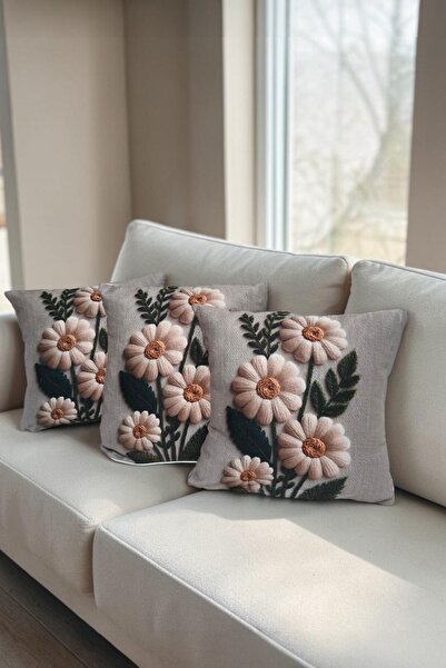 ÖZDAĞ HOME CONCEPT Daisy Patterned Throw Pillow Cover