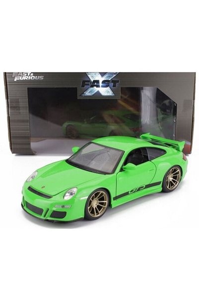 Jada Porsche 911 GT3 997 Green Miniature Car - 1/24