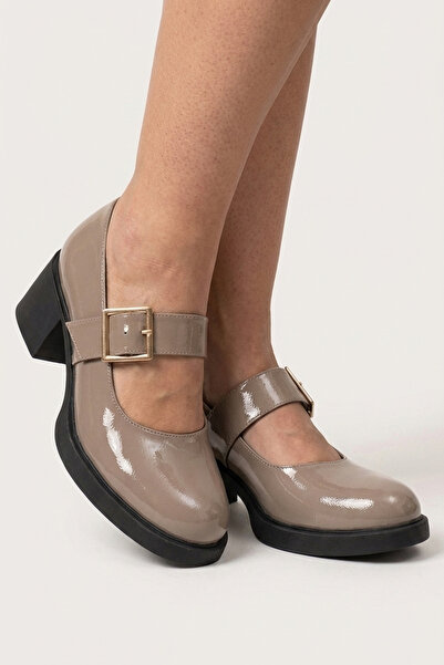 GRADA Γνήσια δερμάτινα παπούτσια βιζόν με τακούνι, γυναικεία παπούτσια Mary J...