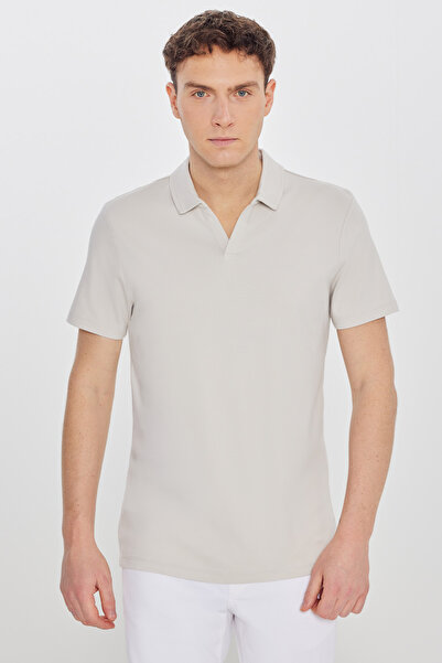 ALTINYILDIZ CLASSICS Κοντομάνικο polo - Γκρι - Στενή εφαρμογή