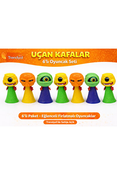 KAR TANESİ Uçan Kafalar 6’lı Oyuncak Seti Karne Hediyesi Doğum Günü Okulda Da...