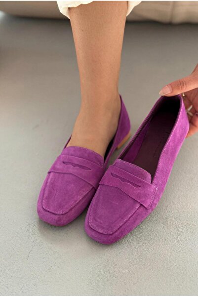 I Love Shoes Γυναικείο Loafer από γνήσιο σουέντ Melniel Purple