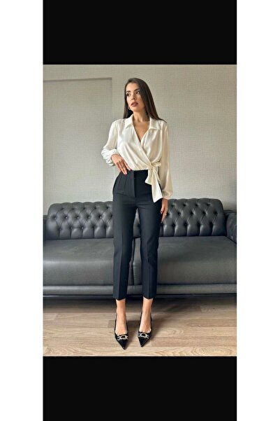 Butik High waist fabric pants