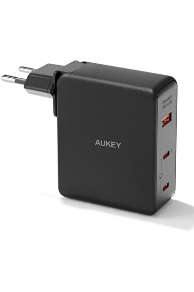 AUKEY Φορτιστής ρεύματος PA-B7O, 140W GaN, 1xUSB-A, 2xUSB-C, μαύρο