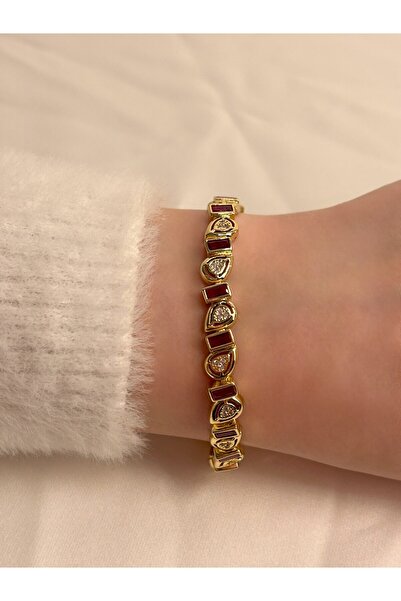 Nilly Jewelry Damla Model Pembe Zirkon Taşlı Bileklik