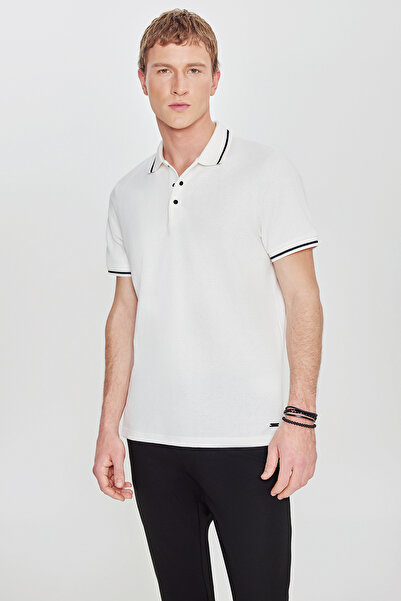 ALTINYILDIZ CLASSICS Κοντομάνικο polo - Εκρού - Στενή εφαρμογή