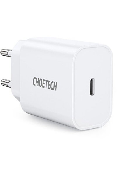 CHOETECH Φορτιστής ταξιδίου USB Type C, 20W, Power Delivery, 3A, Λευκός