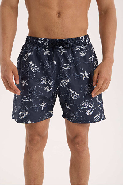 Adesline Men's Swim Shorts with Lining and 3 Pockets