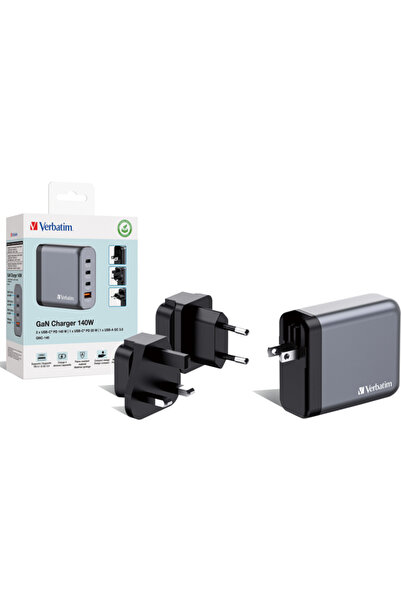 Verbatim Φορτιστής GaN, 140W, EU/UK/US