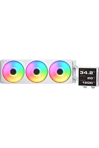 Cougar Cooler CPU Wasserkühlung Poseidon Vistek Pro 360,ARGB,Weiß