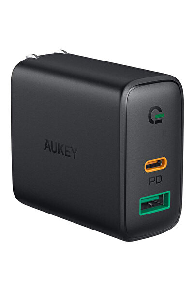 AUKEY Φορτιστής Focus Duo Μαύρος