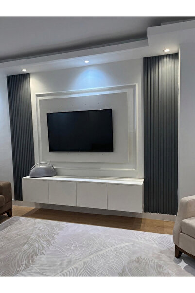 MR CLK PREMİUM Bitiş Çıtalı Tam Takım Duvar Paneli - 3D Görünümlü Modern Slat...