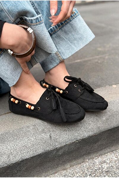 I Love Shoes Γυναικεία παπούτσια Oxford από μαύρο σουέντ Brion