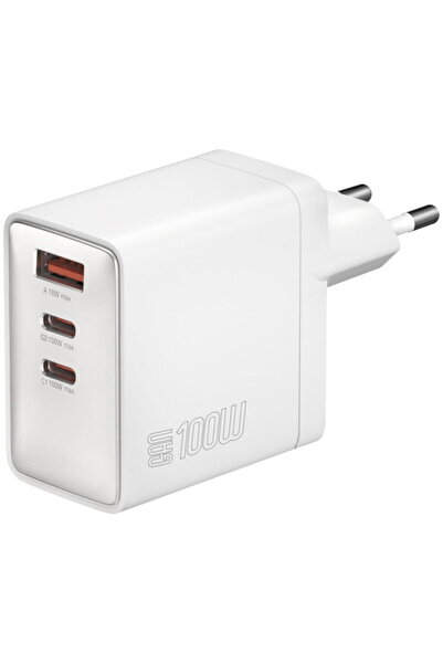 4smarts Încărcător de rețea Pocket GaN, 100W, 2x USB-C, 1x USB-A, Alb