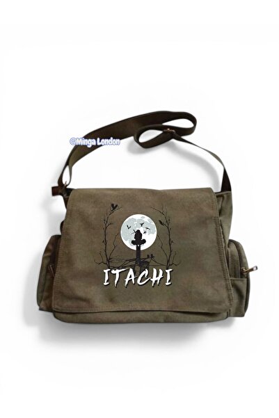 Minga London Haki Itachi Uchiha Baskılı Okul , Kurs , Dershane Postacı Çantas...