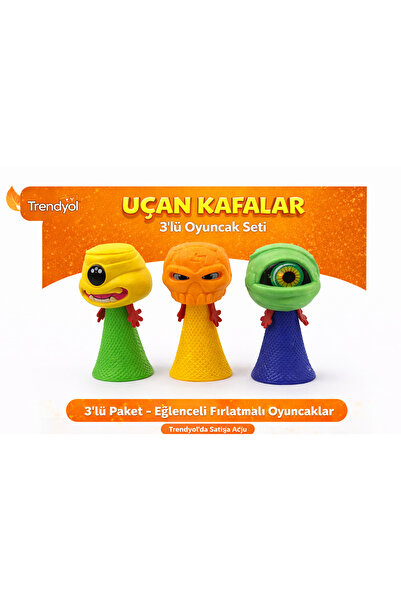 KAR TANESİ Uçan Kafalar 3’lü Oyuncak Seti Karne Hediyesi Doğum Günü Okul Dağı...