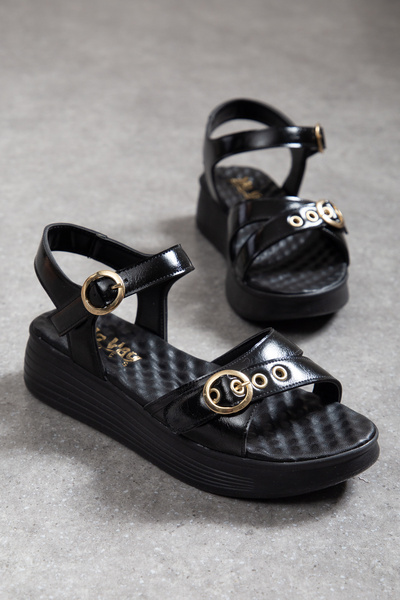 Mc vay Shoes 001 Κομψά γυναικεία σανδάλια με λεπτομέρεια κάψουλας, ανατομική ...