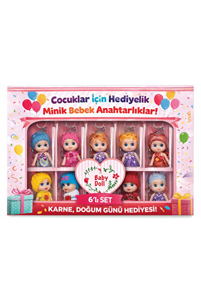 KAR TANESİ 6’lı Minik Bebek Anahtarlık Seti Okul Karne Hediyesi Doğum Günü He...