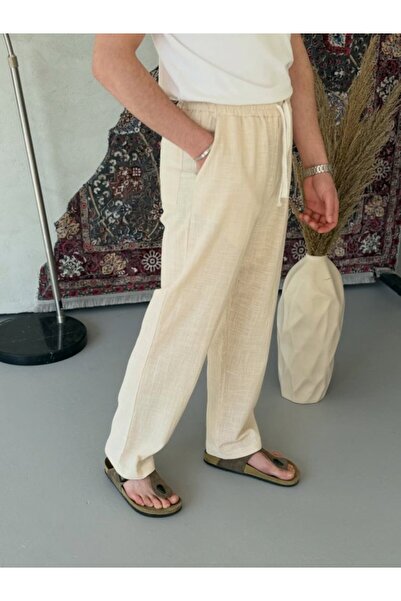 Wear Up Ανδρικό Εισαγόμενο Πλενόμενο Λινό Παντελόνι