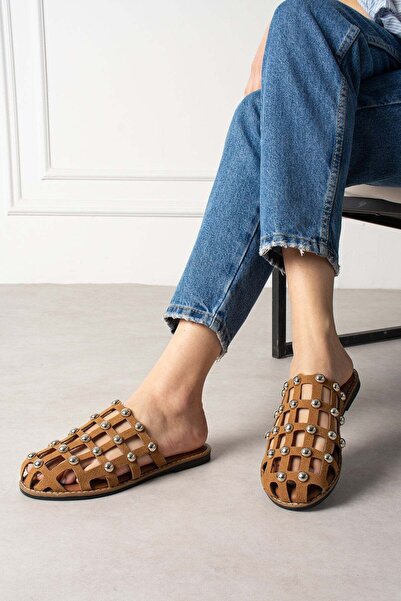 ShoeTek Livya Women's Slippers Pin-Tan Suede