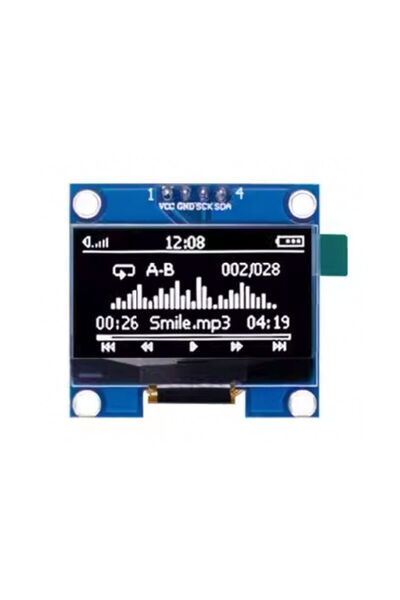 Sensör Modül 0.96' 128x64 Mavi OLED Ekran SSD1306 I2C 4 Pin Arduino ESP Uyuml...