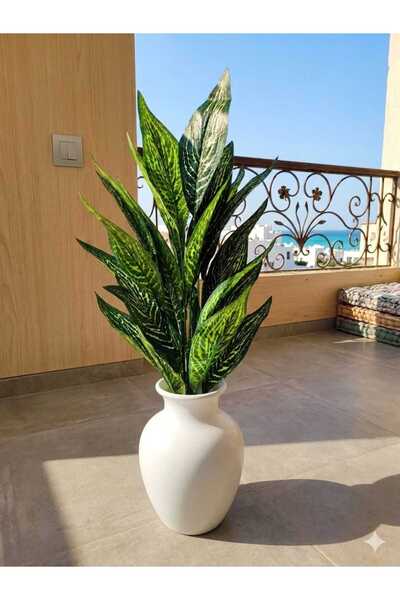 RUMY Starliçe Koyu Yeşil Kılıç Çiçeği 75 cm Saksı Vazo Süsü