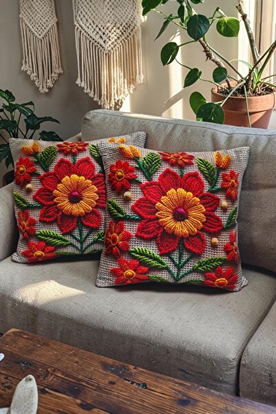 ÖZDAĞ HOME CONCEPT Colorful Floral Patterned Decorative Throw Pillow Covers –...