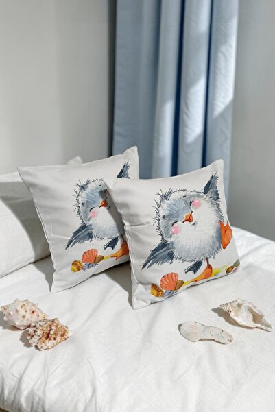 ÖZDAĞ HOME CONCEPT Bird Patterned Throw Pillow Cover – Children & Baby Room P...