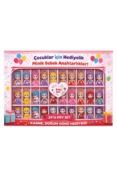 KAR TANESİ 24’lü Minik Bebek Anahtarlık Seti Okul Karne Hediyesi Doğum Günü H...