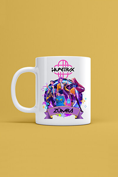 Morinna İsme Özel Kpop Demon Hunters Hunterix Baskılı Kupa Bardak Huntr/X KP-01
