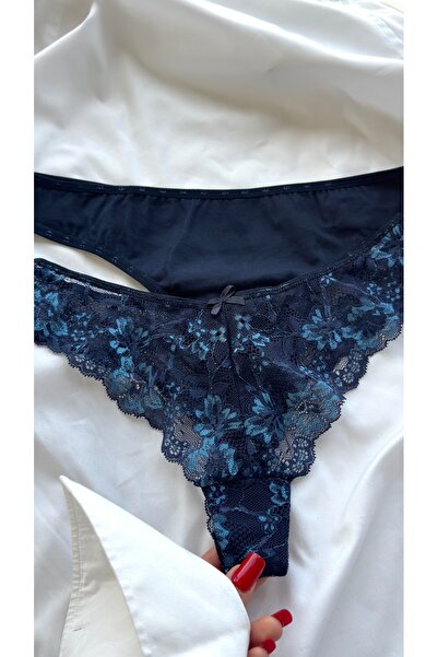 YOYYO Set de 2 chiloți brazilieni din dantelă - Pachet elegant de lenjerie in...