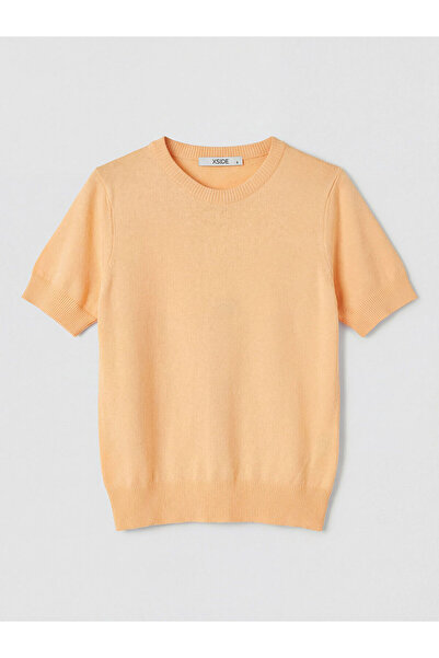 LC Waikiki Nevavm Farkıyla Xside Orange Oval Collar Women's Knitwear Sweater ...